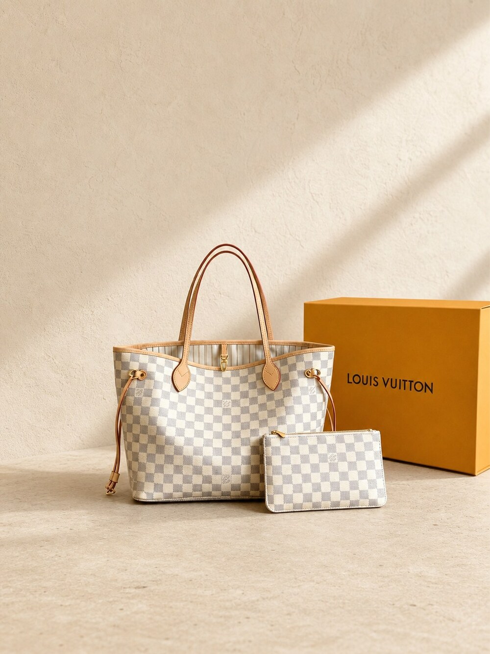 Louis Vuitton Neverfull Beige Lining Bag | New / Unused - Picture 2 of 6